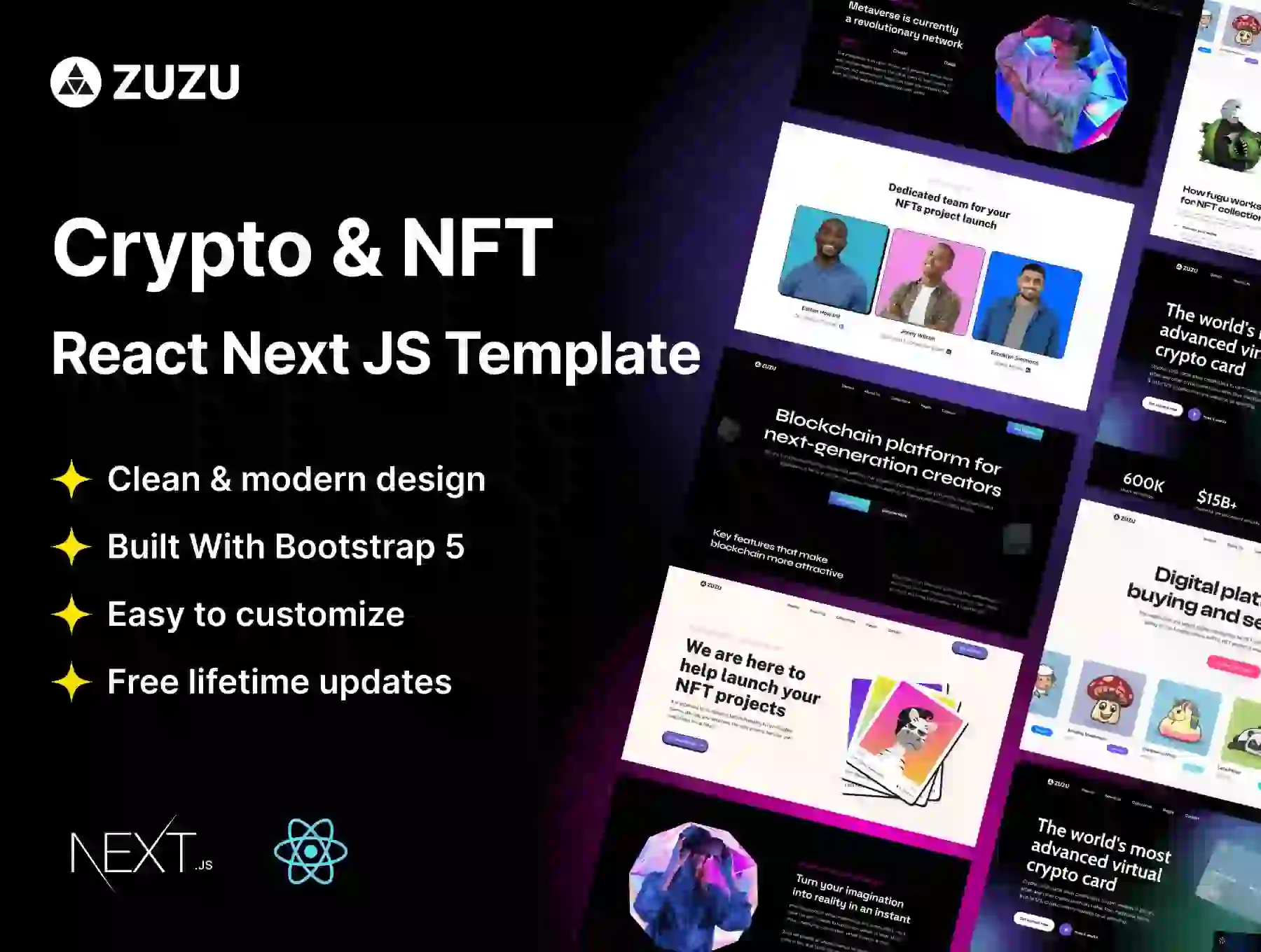 Zuzu - Landing Page Next Js Template