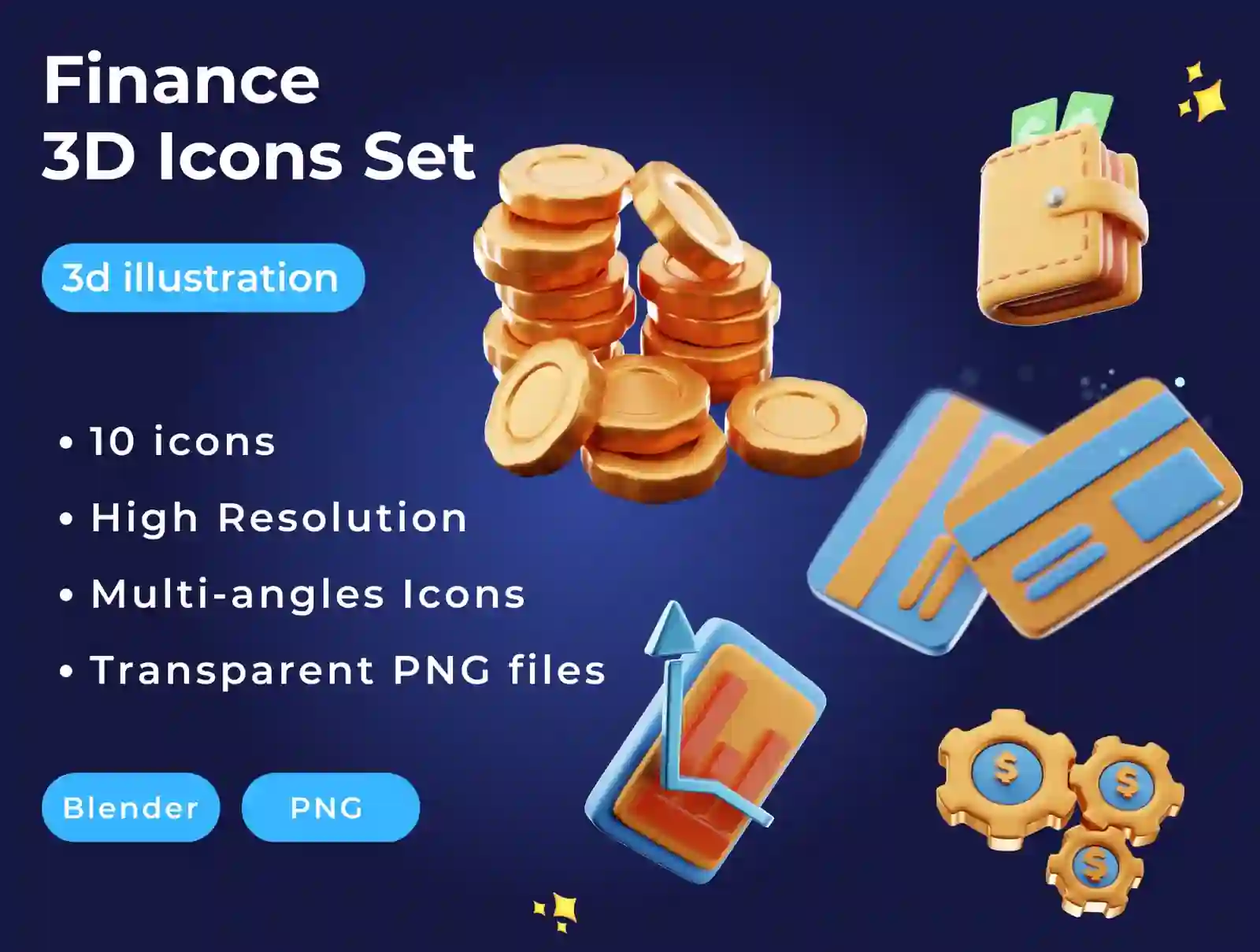 3D Stylized Finance pack