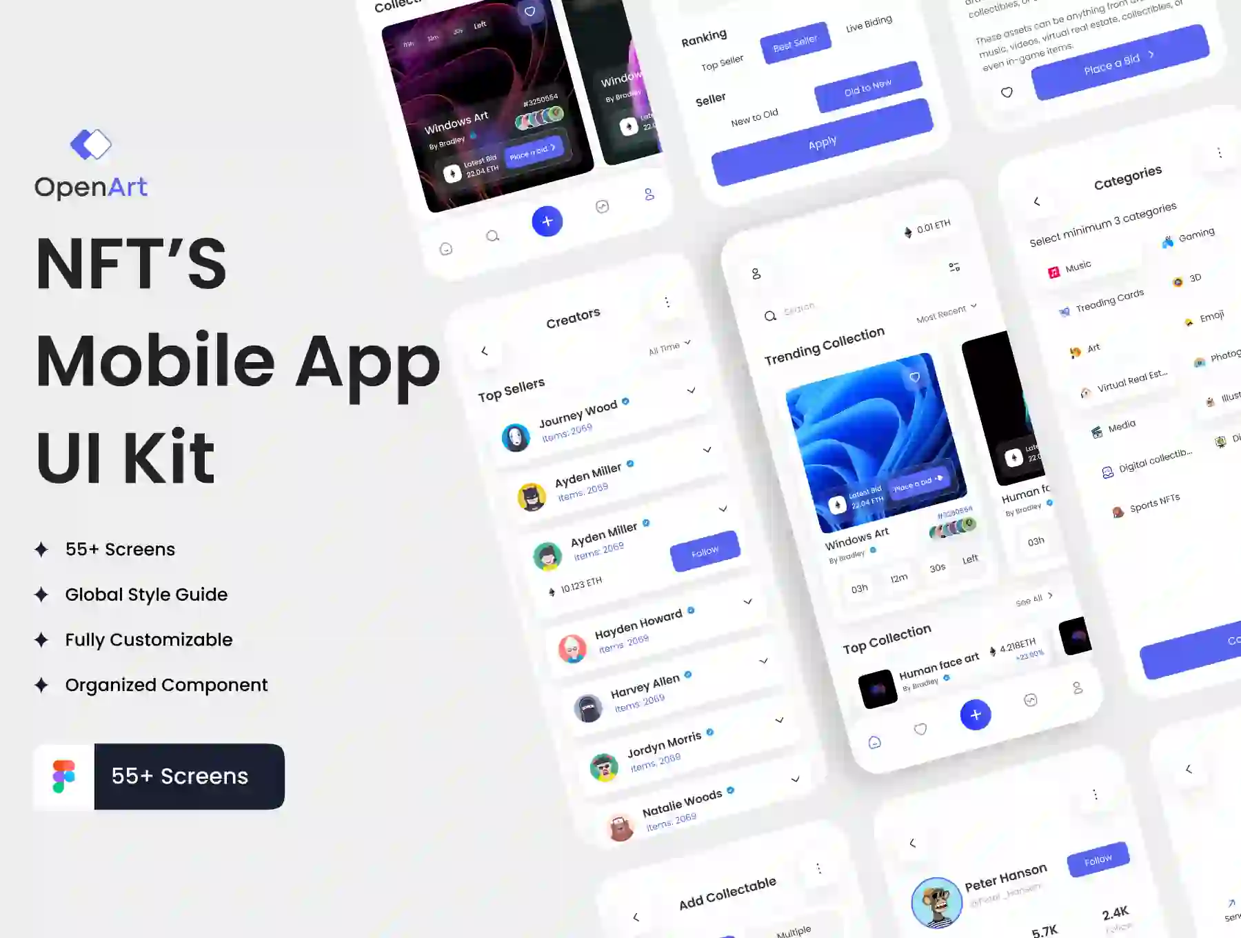 OpenArt-NFT's Mobile UI Kit