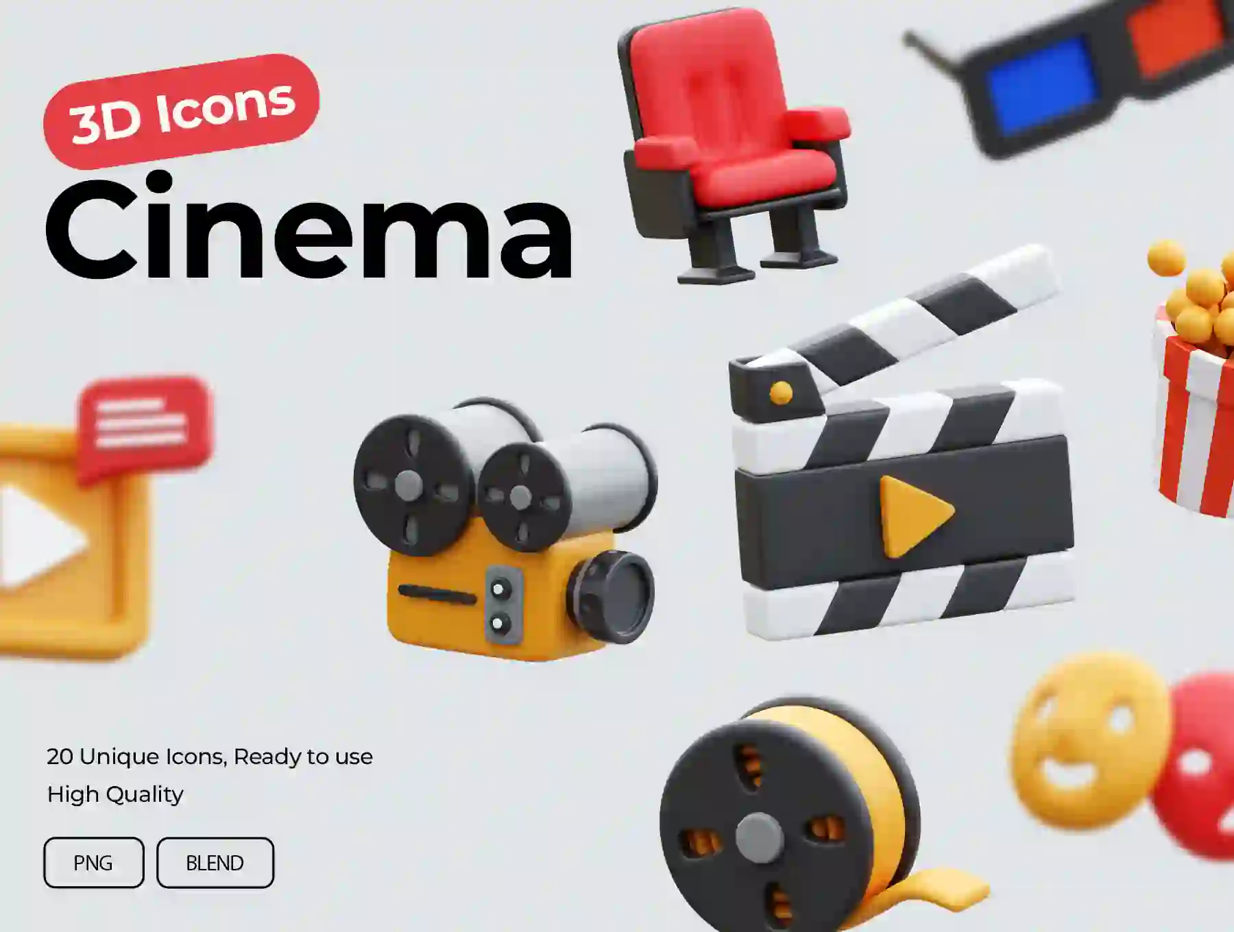 Cinema 3D Icons