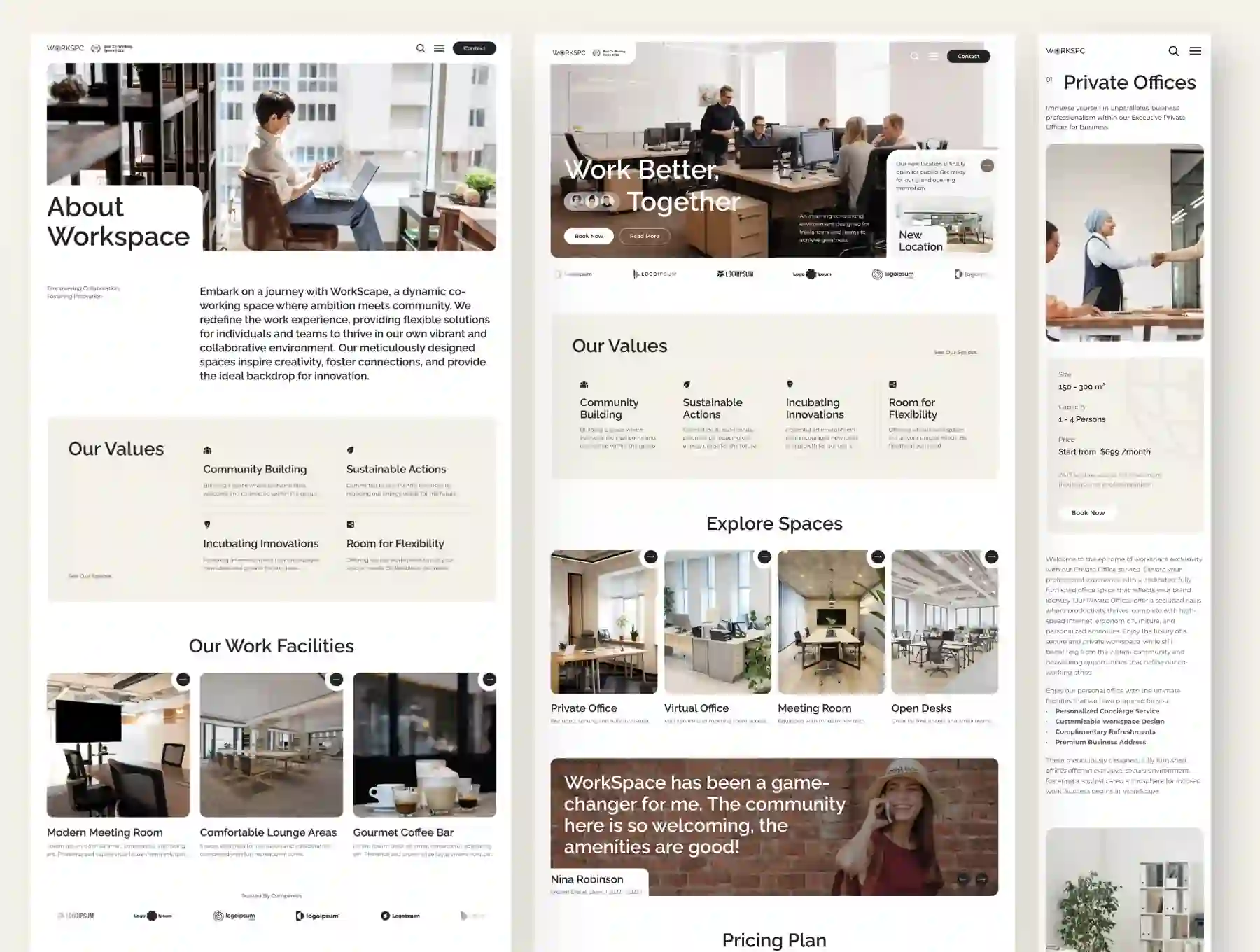 WorkScape - Co-Working Space Template