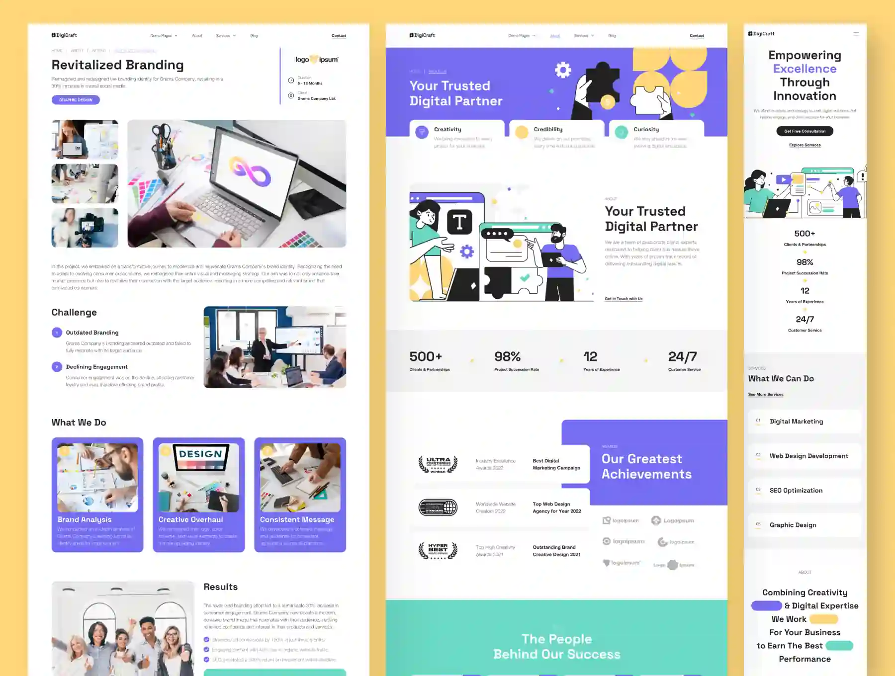 DigiCraft - Digital Agency Website Framer