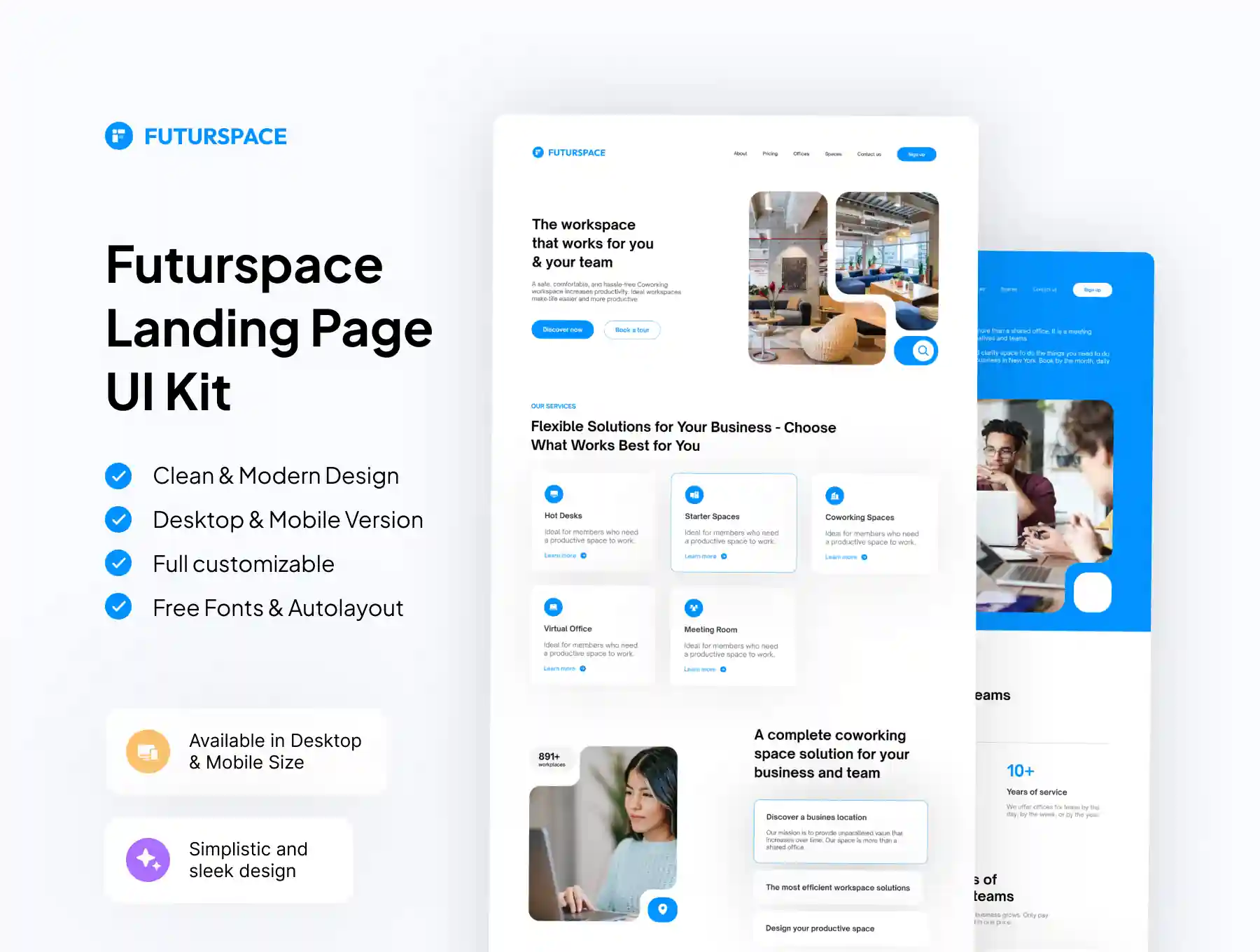 Futurspace - Coworking Space Landing Page UI Kit
